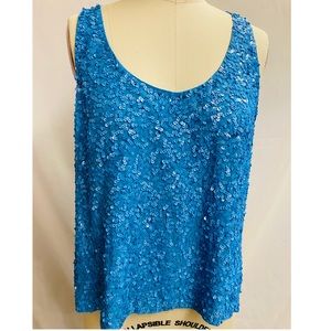Alice + Olivia Sequin & Silk women’s party tank